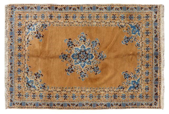 Appraisal: Hand-tied Moroccan Medallion rug approx ' l ' w