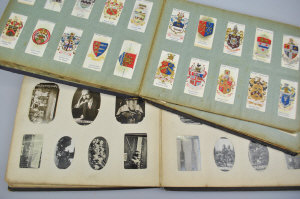 Appraisal: Two early th century cigarette card albums with cards including