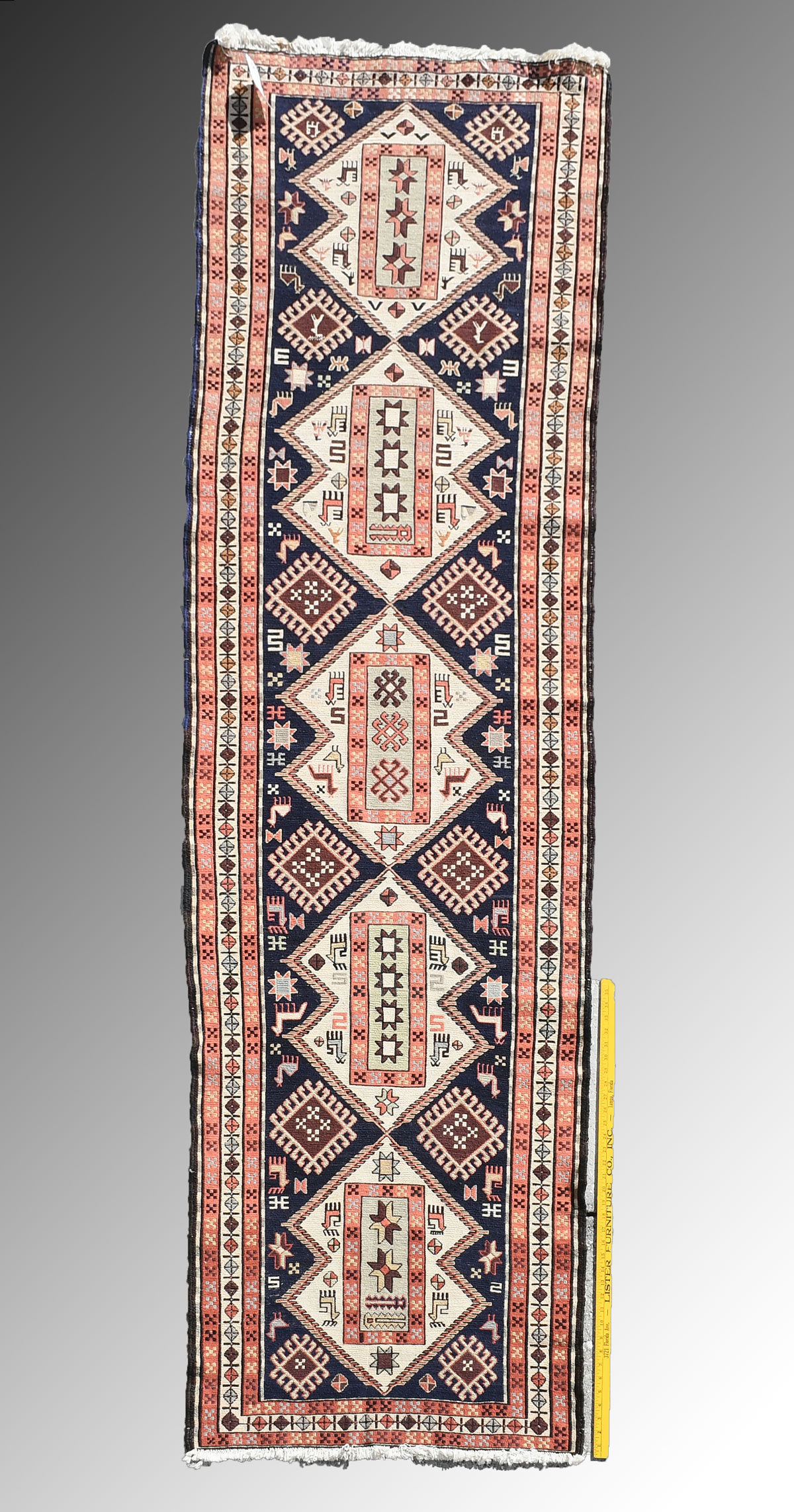 Appraisal: SHAH SEVAN SOUMACK PERSIAN HAND WOVEN WOOL FLATWEAVE RUNNER '