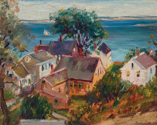 Appraisal: MAX KUEHNE American - ''Over the Bay Provincetown'' oil on