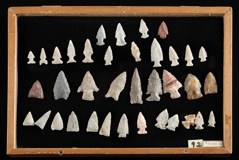 Appraisal: Native American Stone Arrowheads Originally Listed At Native American Illinois