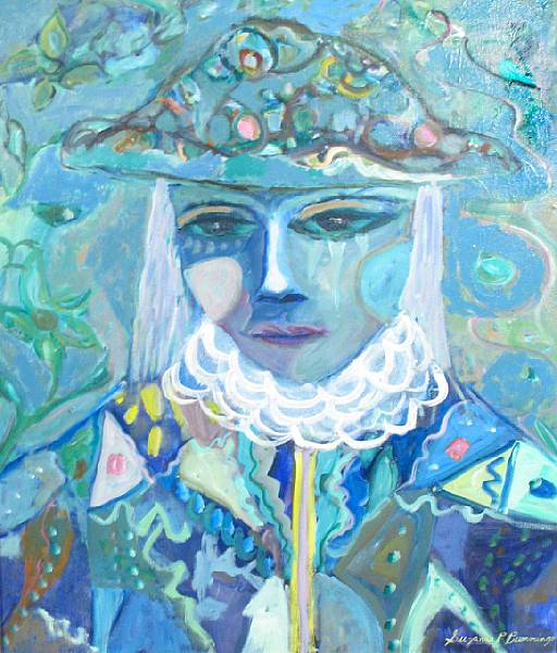 Appraisal: Suzanne P Cummings th century Woman in a Blue Hat