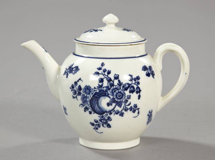 Appraisal: Attractive Worcester Dr Wall Period Porcelain Teapot third quarter th