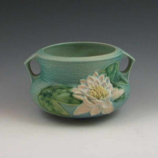 Appraisal: Roseville Water Lily jardiniere in blue Marked Roseville USA -