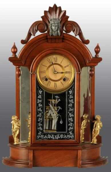 Appraisal: Ansonia Time Strike Shelf Clock Description With original pendulum clock