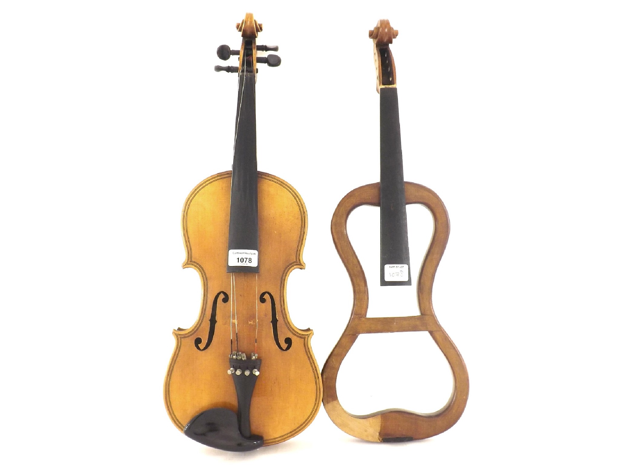 Appraisal: Early th century double purfled violin cm also an old