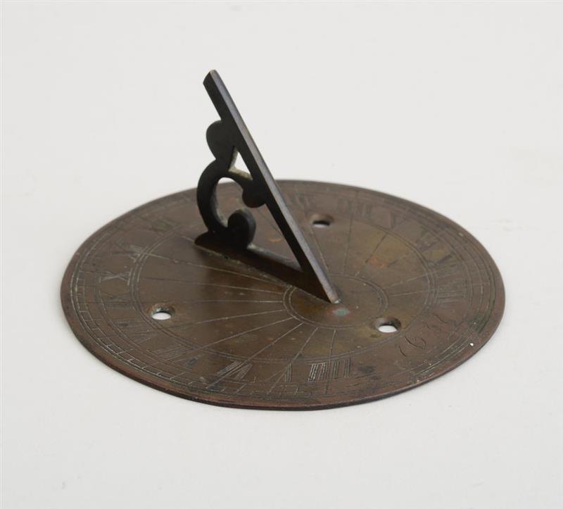 Appraisal: EUROPEAN BRASS CIRCULAR SUNDIAL Inscribed with the date x in