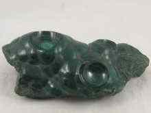 Appraisal: A large specimen of semi polished Russian malachite weighing approx