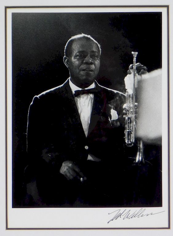 Appraisal: Ted Williams Louis Armstrong B W Photograph Ted Williams United