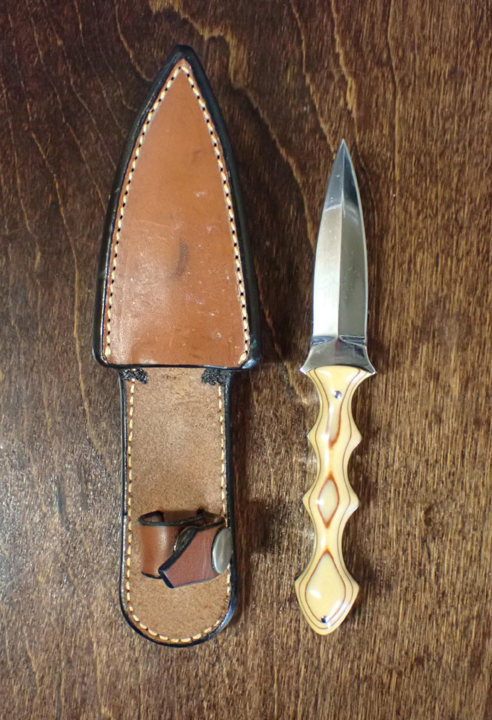 Appraisal: ALEX J COLLINS BOOT DAGGER having a double edged blade