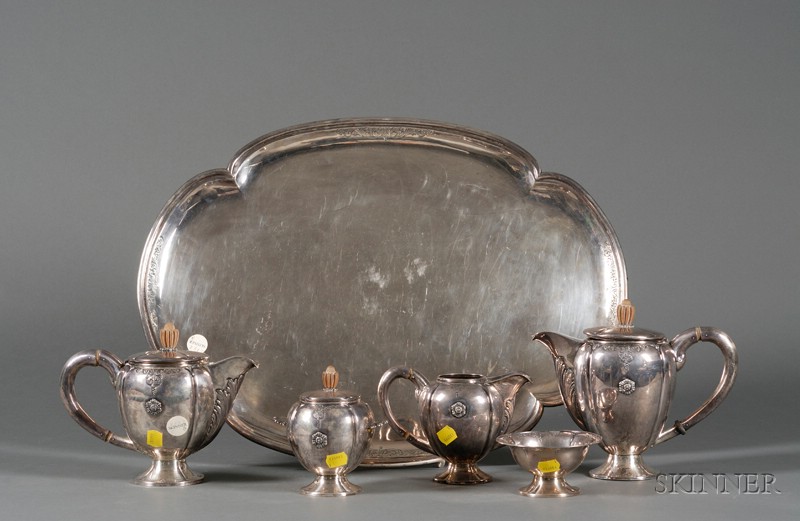 Appraisal: Peruvian Six-Piece Tea and Coffee Service mid- th century comprising