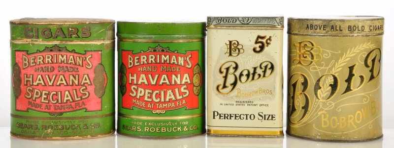 Appraisal: Lot of Cigar Tins Description Lot includes two variation of