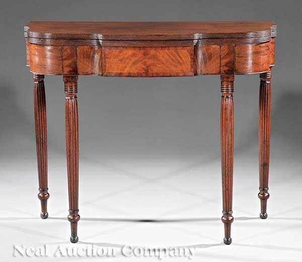 Appraisal: An American Sheraton Mahogany Games Table c in the manner