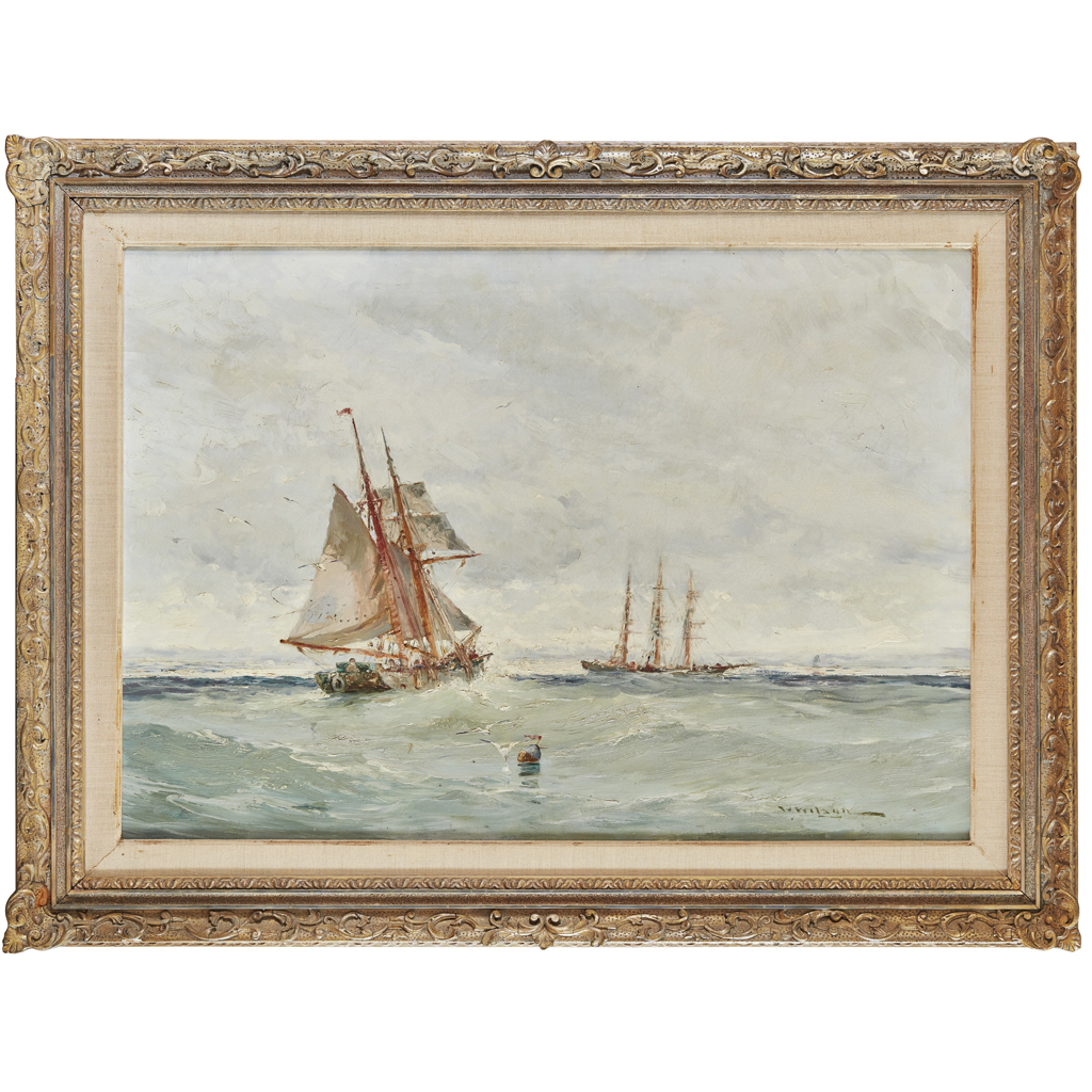 Appraisal: WILLIAM WILSON SCOTTISH FL - FISHING VESSEL AND MERCHANTMAN OFF