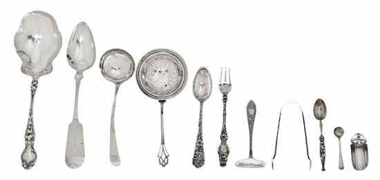 Appraisal: A Group of American Sterling Silver Flatware Articles comprising seven