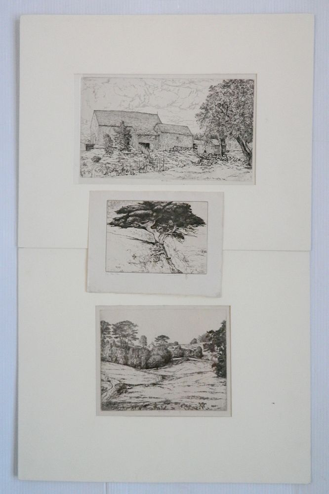 Appraisal: Ernest Haskell etchings Ernest Haskell American - - ''Dromore Vale''