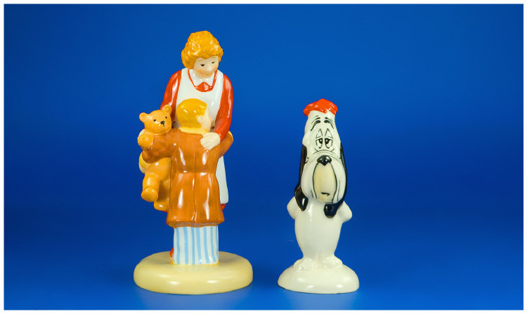 Appraisal: Beswick and Coalport Figures comprising Beswick 'Droopy' White Dog with