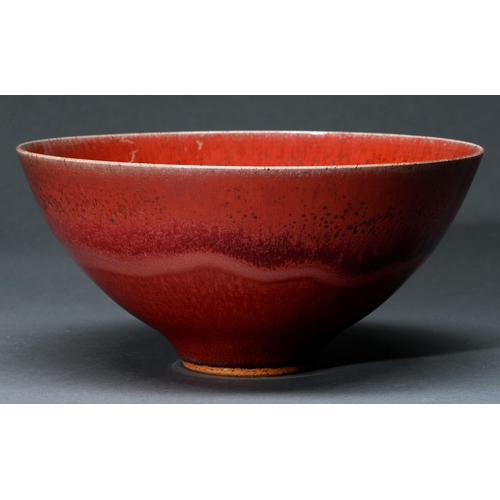 Appraisal: Studio Pottery Peter Sparrey - Bowl stoneware with flambe glaze