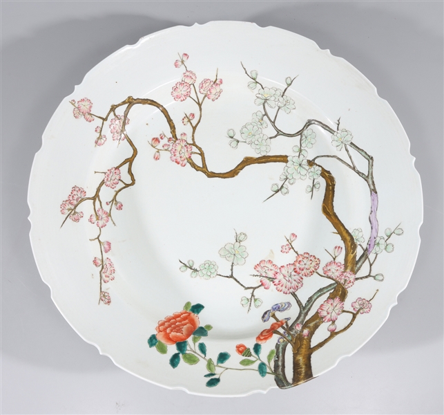 Appraisal: Large Chinese enameled Famille Rose porcelain charger the interior with