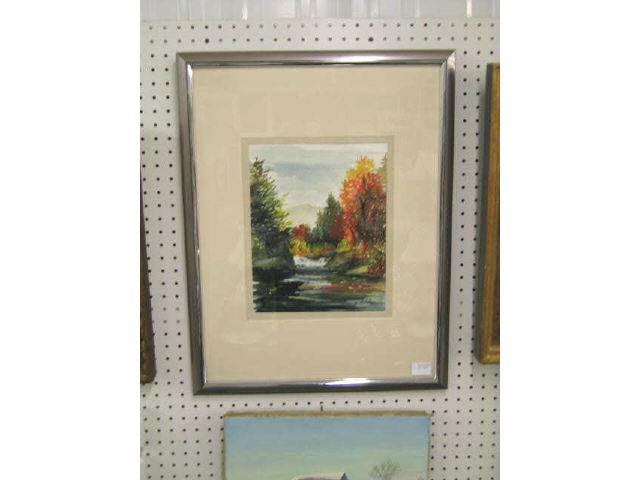 Appraisal: Gary Duda Watercolor North Carolina Wooded Stream listed artist