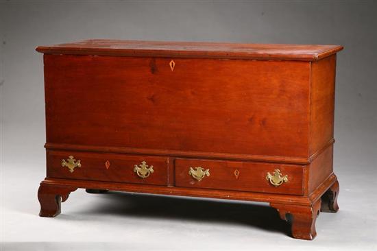 Appraisal: CHIPPENDALE BLANKET CHEST Pennsylvania late th-early th century cherry and