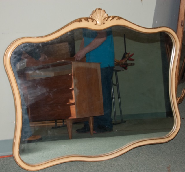 Appraisal: a French Provincial Style Vanity Mirror H x W