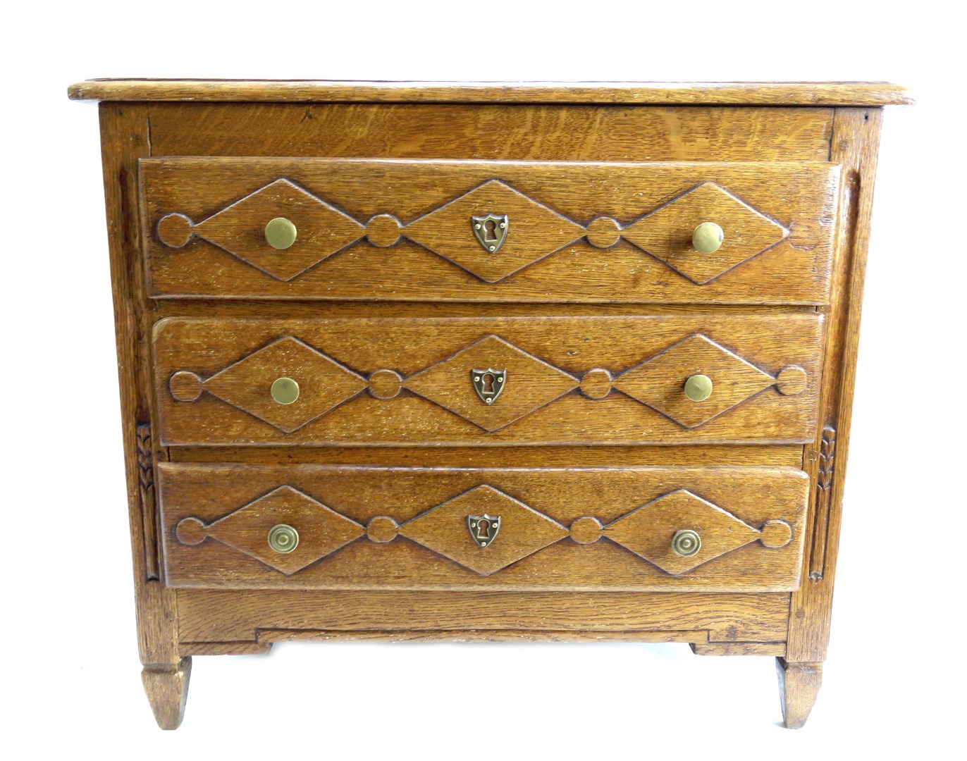 Appraisal: A small provincial French oak commode of th century design