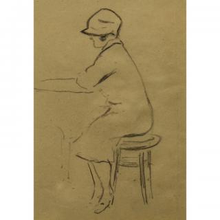 Appraisal: Attr Edward Hopper Attr Edward Hopper - Pencil Paper Lady