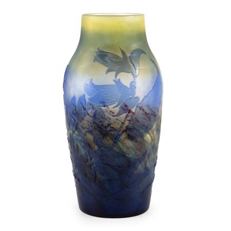 Appraisal: Galle Acid Etched and Cameo Cut Glass Vase Estimate -