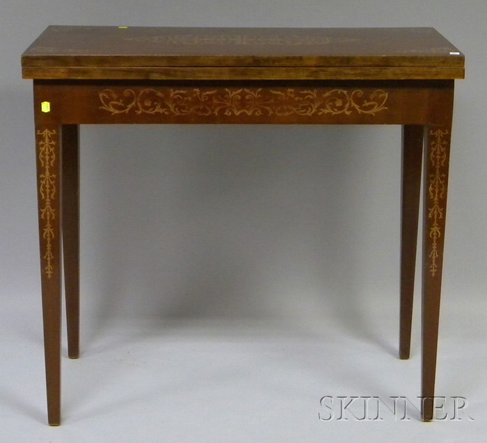 Appraisal: Italian Neoclassical Inlaid Mahogany Games Table