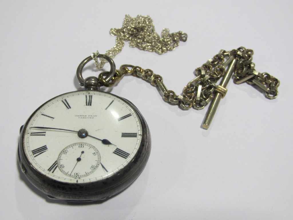 Appraisal: Silver cased open faced pocket watch