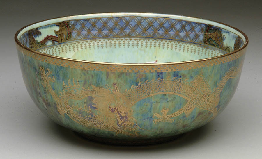 Appraisal: WEDGWOOD DRAGON LUSTRE BOWL Very nice Dragon Lustre bowl has