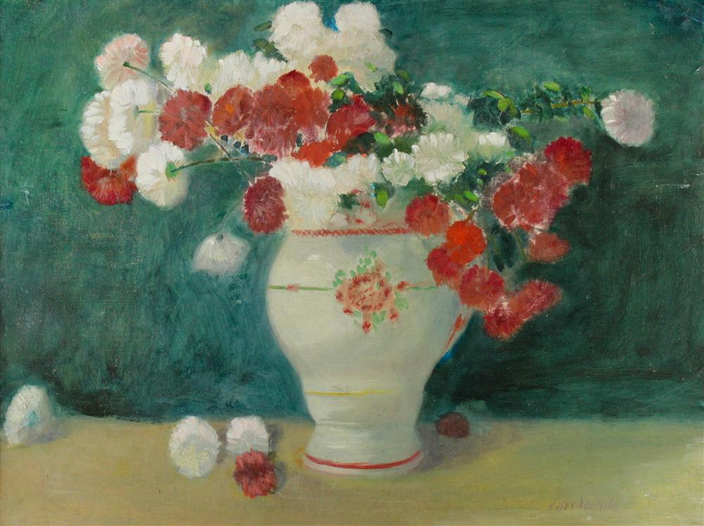 Appraisal: JULES A SCALELLA AMERICAN - STILL LIFE OF RED AND