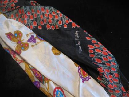 Appraisal: Two designer scarves DVF and Hanna Mori DVF scarf black