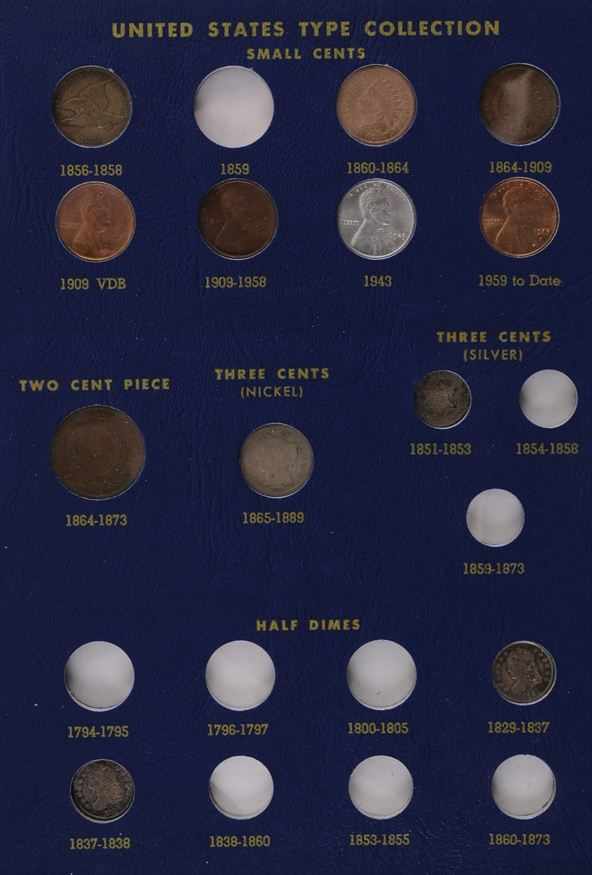 Appraisal: TYPE SET HALF CENT TO MORGAN DOLLAR Incomplete but including