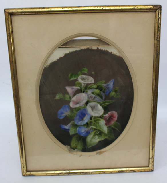 Appraisal: FANNY SECHIAN A TH CENTURY CONTINENTAL WATERCOLOUR OF FLOWERS together