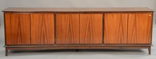 Appraisal: Rosewood sideboard steel inlaid banding ht in wd in dp