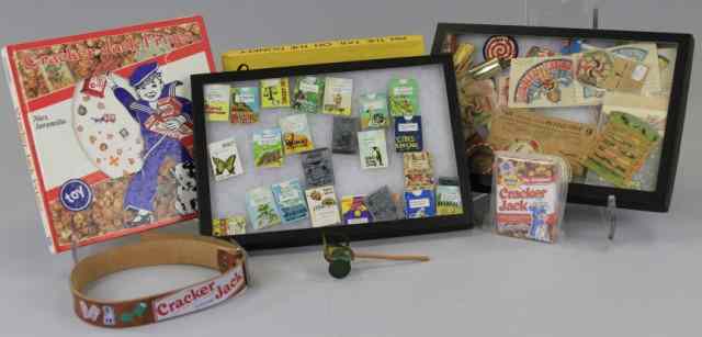 Appraisal: CRACKER JACK AND ASSORTED ITEMS A nice mixed grouping of