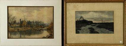 Appraisal: Attributed to Adolf le Comte Dutch - Landscape Watercolor signed