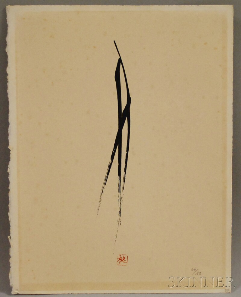 Appraisal: Toko Shinoda Japan b Abstract Calligraphy Signed l c numbered