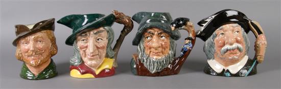 Appraisal: A Group of Four Royal Doulton Large Character Jugs Height