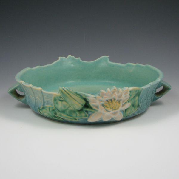 Appraisal: Roseville Water Lily bowl in blue Marked Roseville USA -