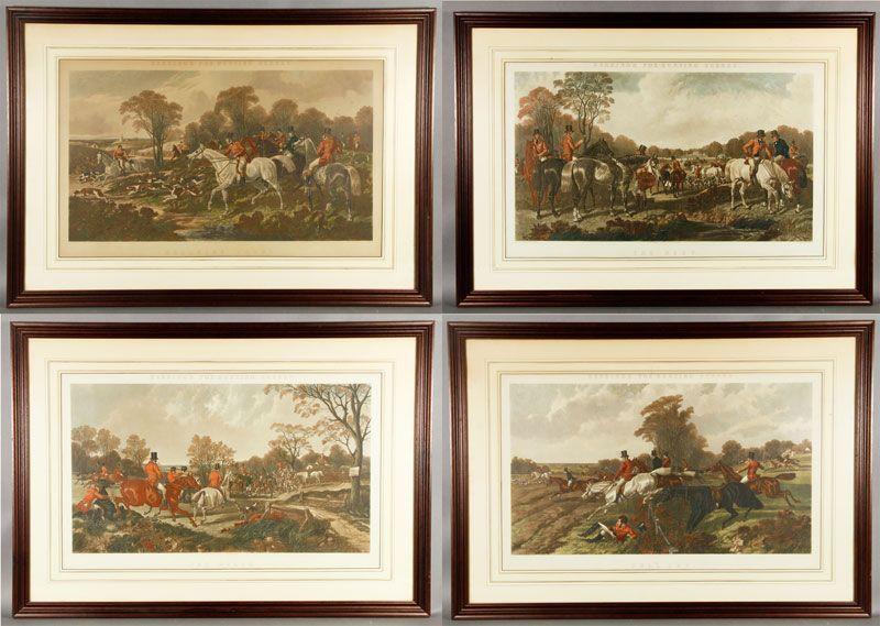 Appraisal: - th C English Sporting Prints th century set of