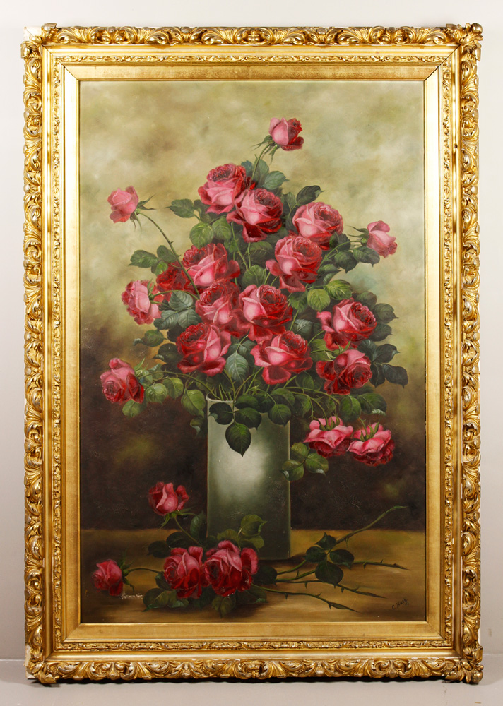 Appraisal: - Still Life with Roses O C Still life with