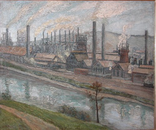 Appraisal: Artist Baum Walter Emerson American - Title Bethlehem Mills Date