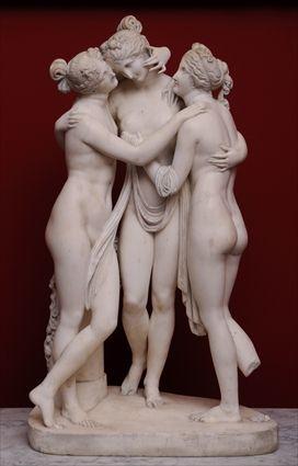 Appraisal: MARSHALL WOOD TH C THE THREE GRACES Marble signed each