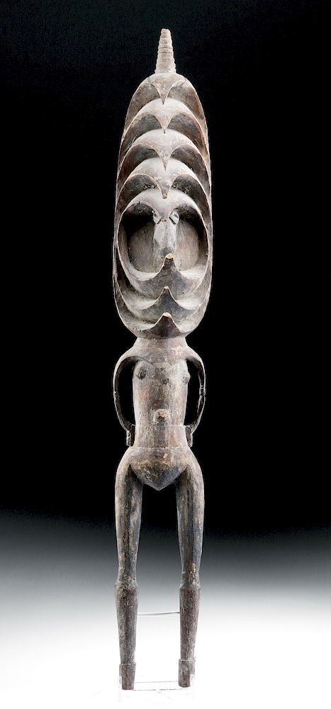 Appraisal: Mid- th C Papua New Guinea Wooden Initiation Figure Oceania