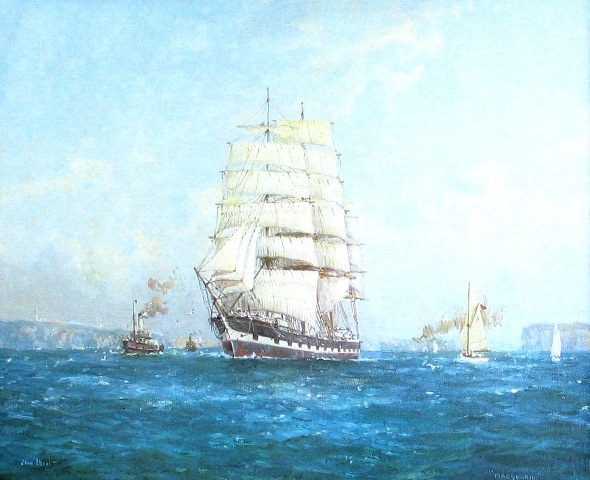 Appraisal: John Charles Allcot - Sailing Ship 'Macquarie' print x cm