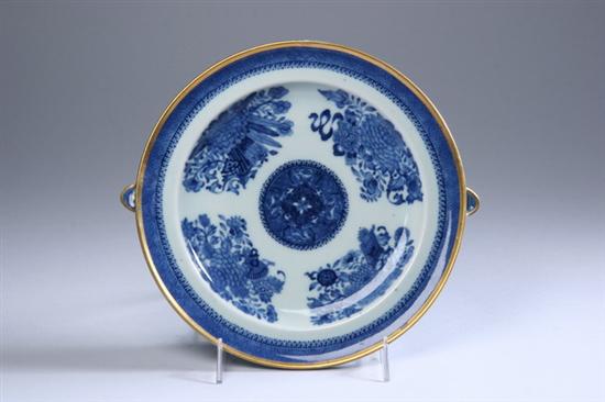 Appraisal: CHINESE FITZHUGH BLUE AND WHITE PORCELAIN HOT WATER DISH Circa