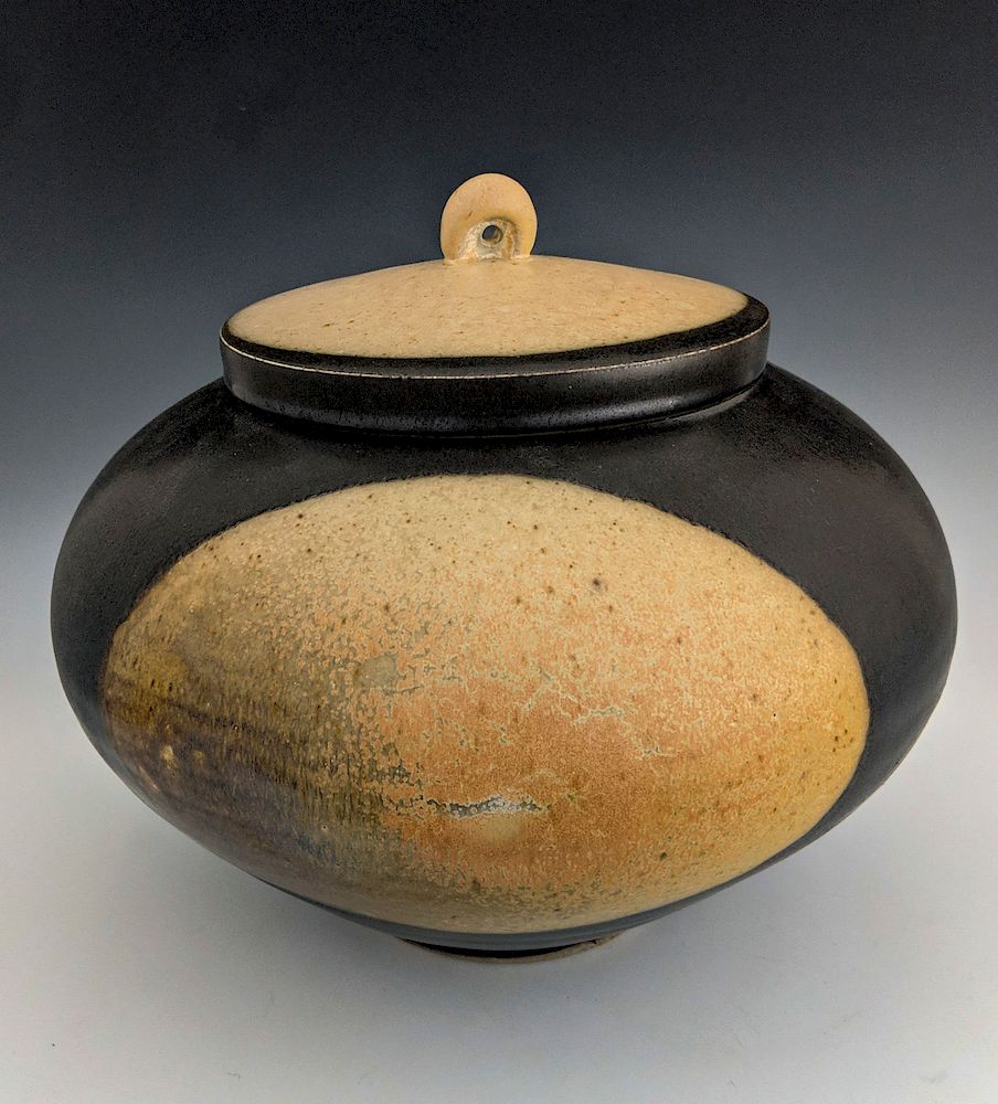 Appraisal: Chris Staley - Two toned covered vessel Lot Chris Staley